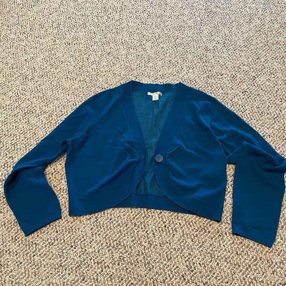 Petite Sophiscate Two Piece V Neck Top & Matching Shrug. Y2K - Picture 5 of 10